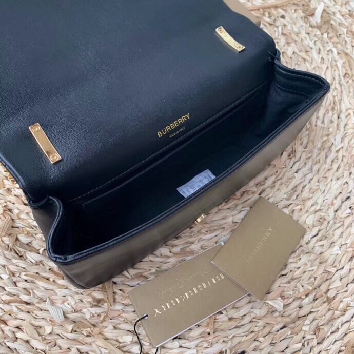 Burberry Quilted Medium Lola Bag Monogram Black For Women, Women’s Bags 11in/28cm 80217011