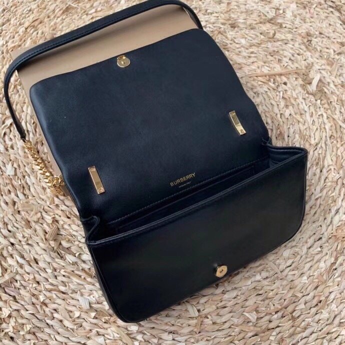 Burberry Quilted Medium Lola Bag Monogram Black For Women, Women’s Bags 11in/28cm 80217011