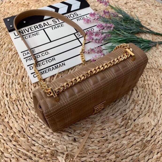 Burberry Quilted Medium Lola Bag Monogram Brown For Women, Women’s Bags 11in/28cm 80208481