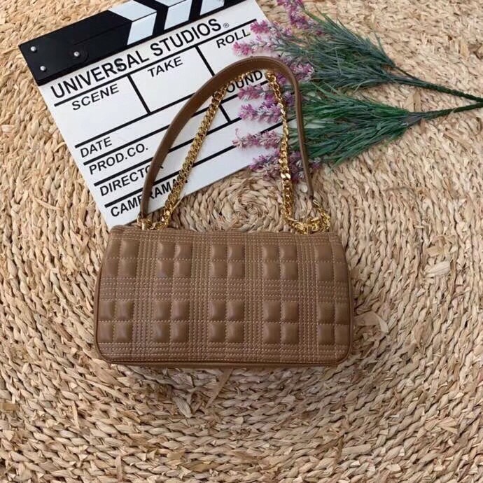 Burberry Quilted Medium Lola Bag Monogram Brown For Women, Women’s Bags 11in/28cm 80208481