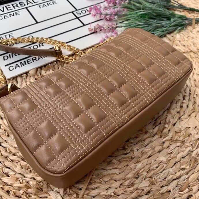 Burberry Quilted Medium Lola Bag Monogram Brown For Women, Women’s Bags 11in/28cm 80208481