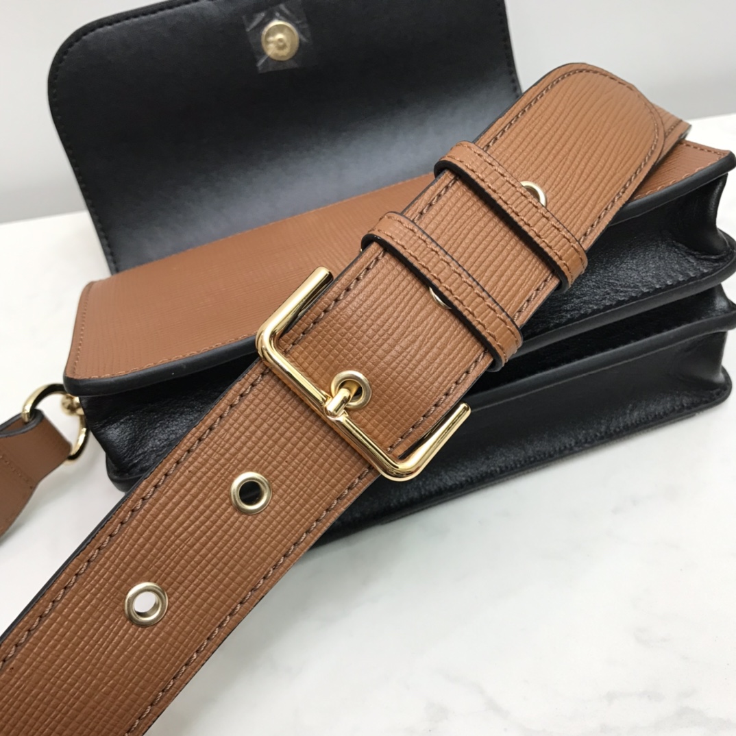 Burberry Small Bridle House Check And Buckle Crossbody Brown For Women, Women’s Bags 7.8in/20cm