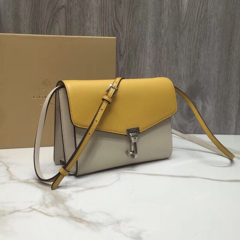 Burberry Small Macken Colorblock Crossbody Beige/Yellow Bag For Women, Women’s Bags 9.5in/24cm