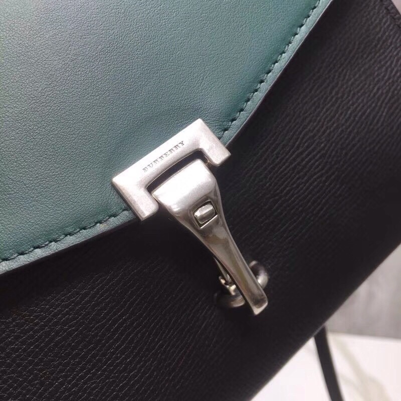 Burberry Small Macken Colorblock Crossbody Black/Green Bag For Women, Women’s Bags 9.5in/24cm