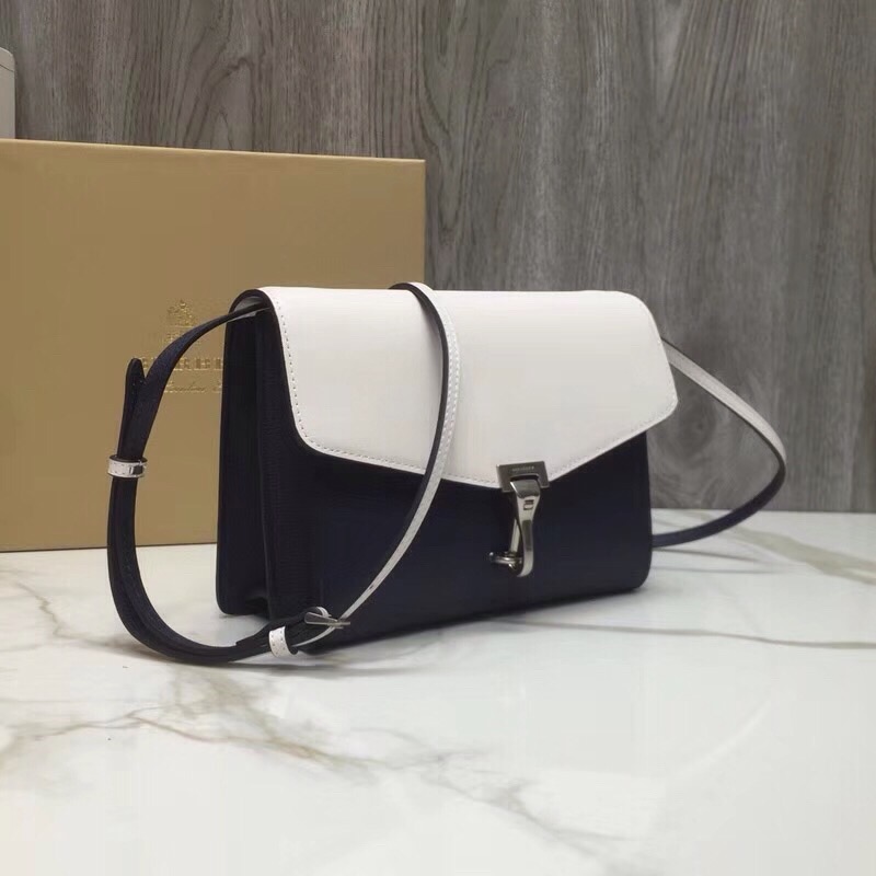 Burberry Small Macken Colorblock Crossbody Black/White Bag For Women, Women’s Bags 9.5in/24cm