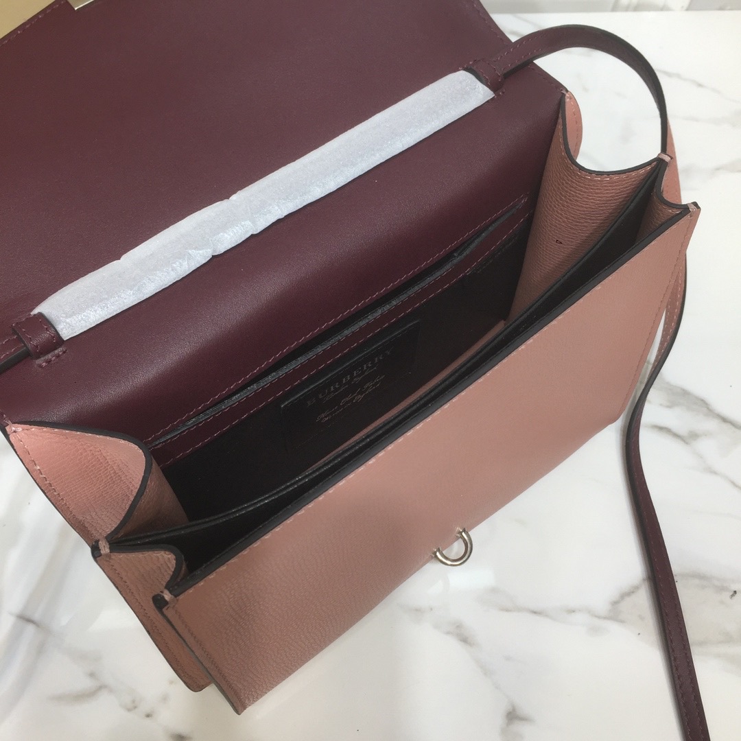 Burberry Small Macken Crossbody Bag Rose Burgundy For Women, Women’s Bags 9in/24cm