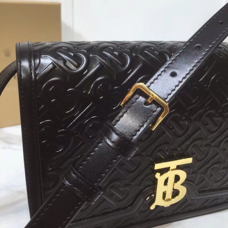 Burberry Small TB Crossbody Bag Quilted Monogram Black For Women, Women’s Bags 8.3in/21cm
