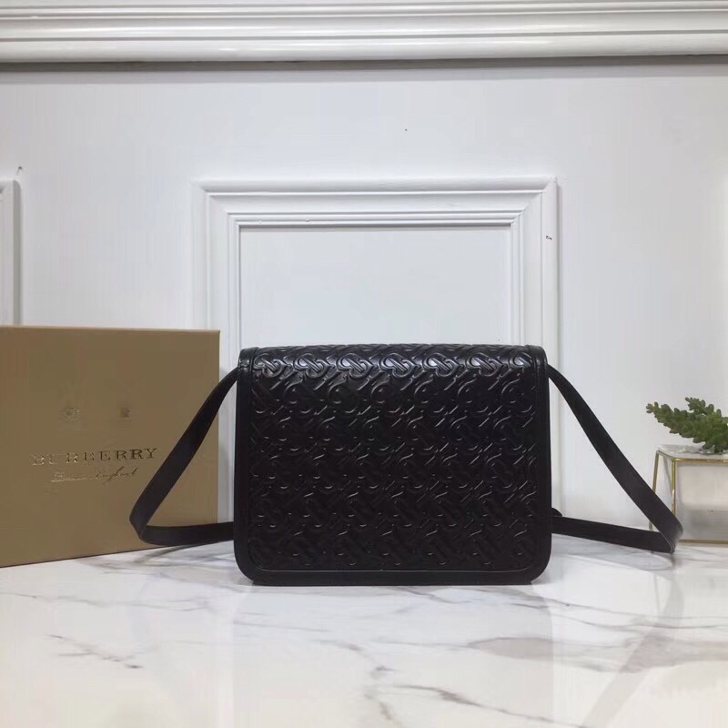 Burberry Small TB Crossbody Bag Quilted Monogram Black For Women, Women’s Bags 8.3in/21cm