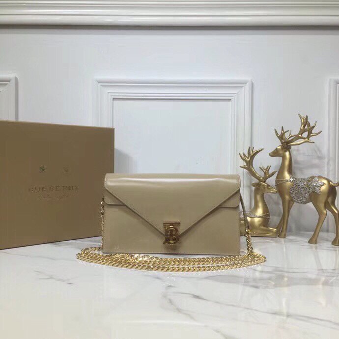 Burberry Small Tb Envelope Clutch Beige By British Heritage For Women, Women’s Bags 10.2in/26cm
