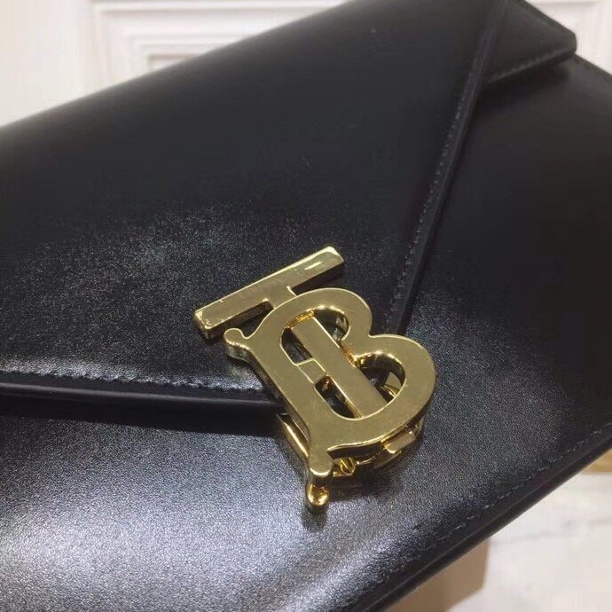 Burberry Small Tb Envelope Clutch Black By British Heritage For Women, Women’s Bags 10.2in/26cm