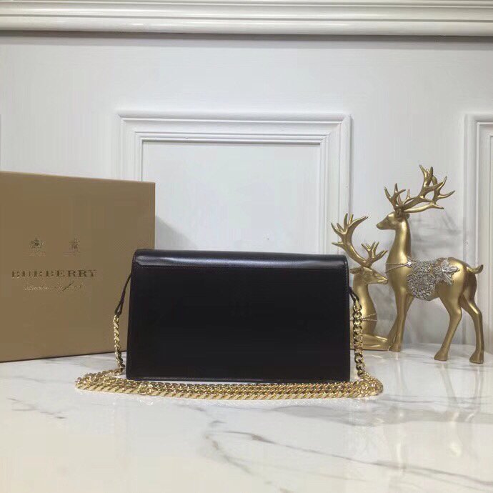 Burberry Small Tb Envelope Clutch Black By British Heritage For Women, Women’s Bags 10.2in/26cm