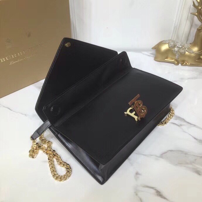 Burberry Small Tb Envelope Clutch Black By British Heritage For Women, Women’s Bags 10.2in/26cm