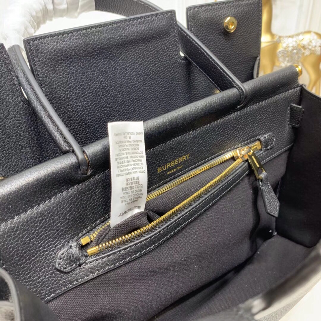 Burberry Small Title Bag With Pocket Detail Black For Women, Women’s Bags 11.8in/30cm