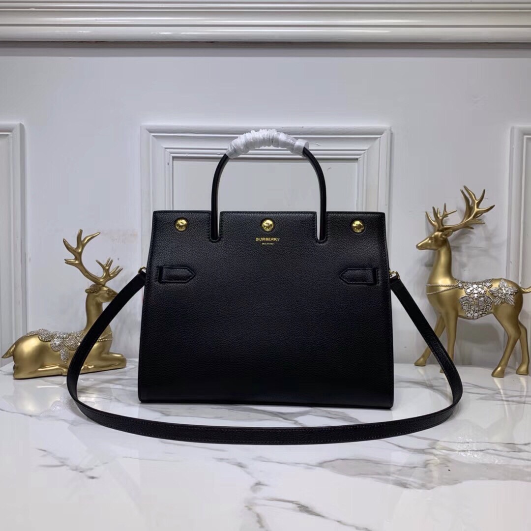 Burberry Small Title Bag With Pocket Detail Black For Women, Women’s Bags 11.8in/30cm