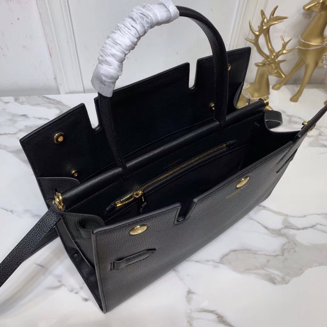 Burberry Small Title Bag With Pocket Detail Black For Women, Women’s Bags 11.8in/30cm