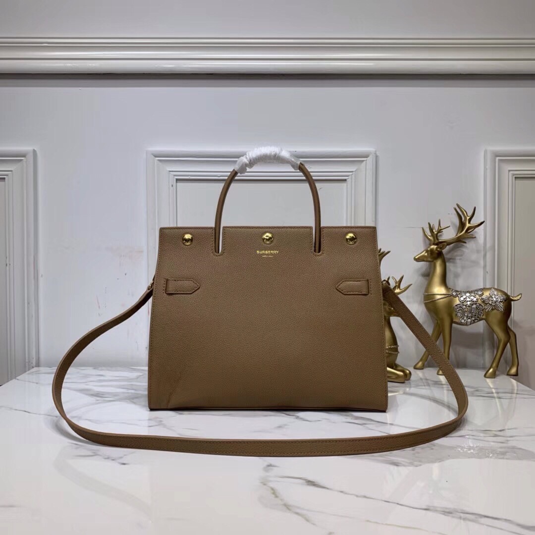 Burberry Small Title Bag With Pocket Detail Brown For Women, Women’s Bags 11.8in/30cm