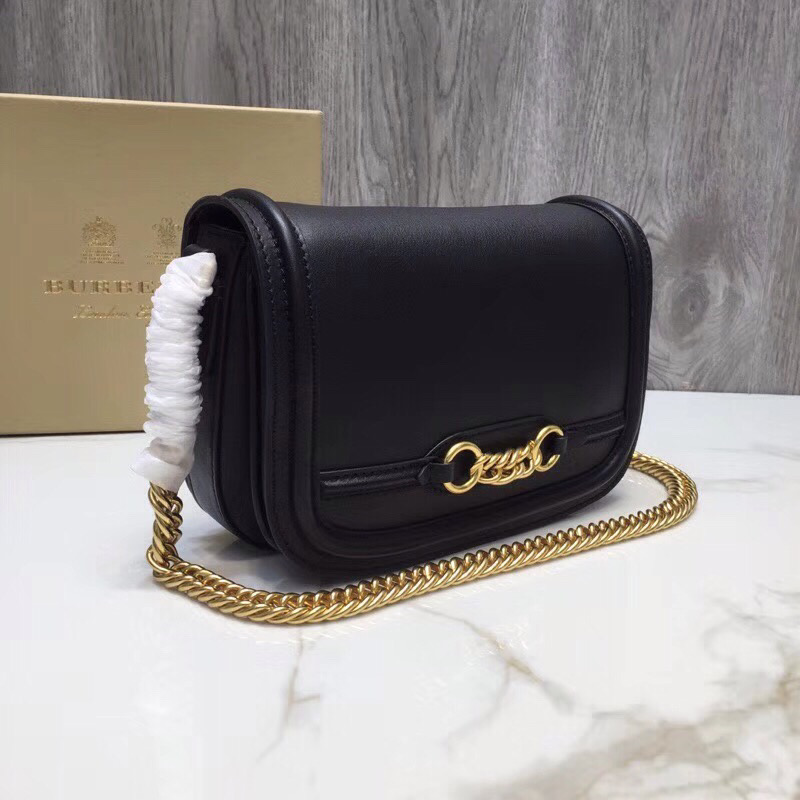 Burberry Smooth Link Shoulder Bag Black For Women, Women’s Bags 9.1in/23cm