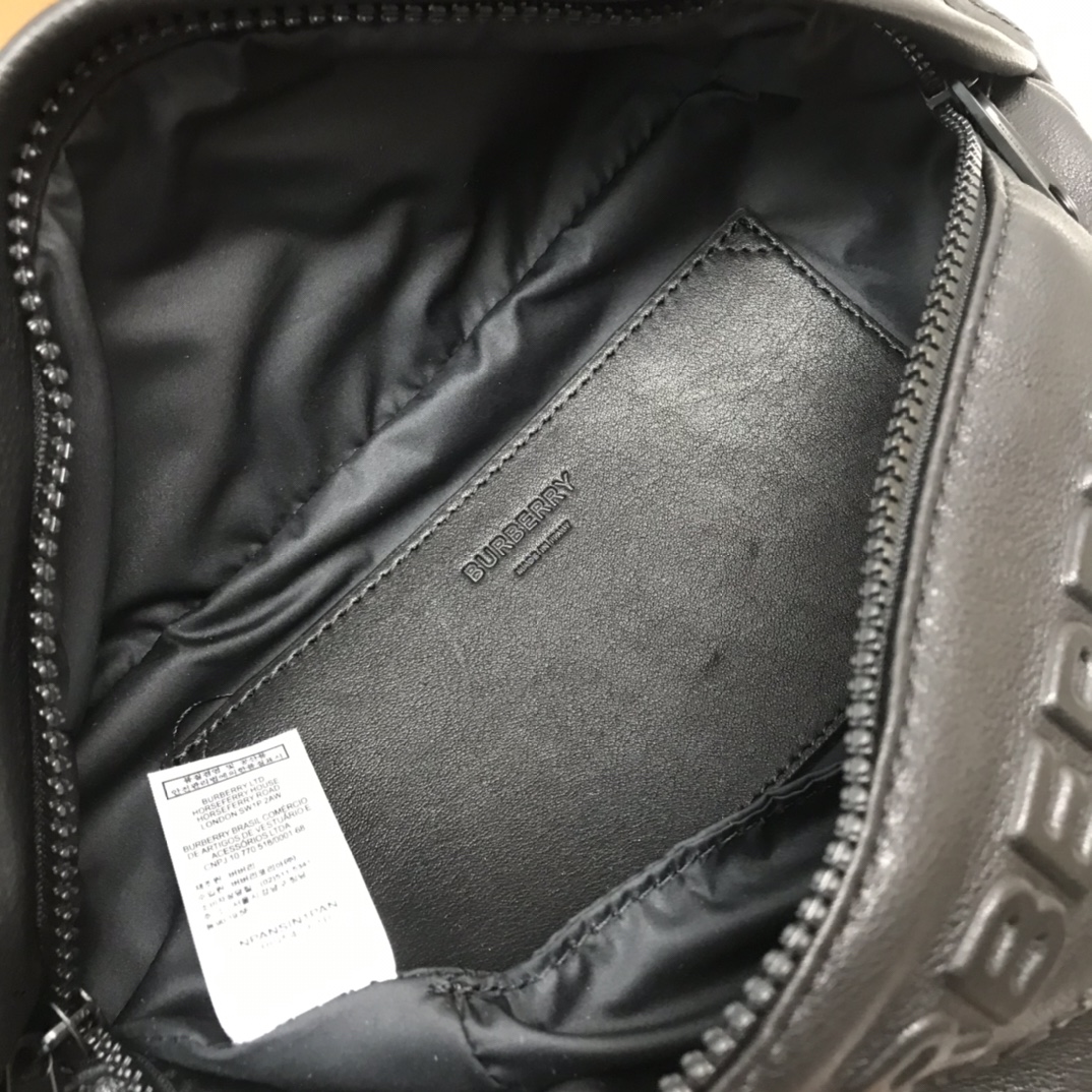 Burberry Sonny Logo-Embossed Belt Bag Black For Men, Men’s Bags 12.2in/31cm