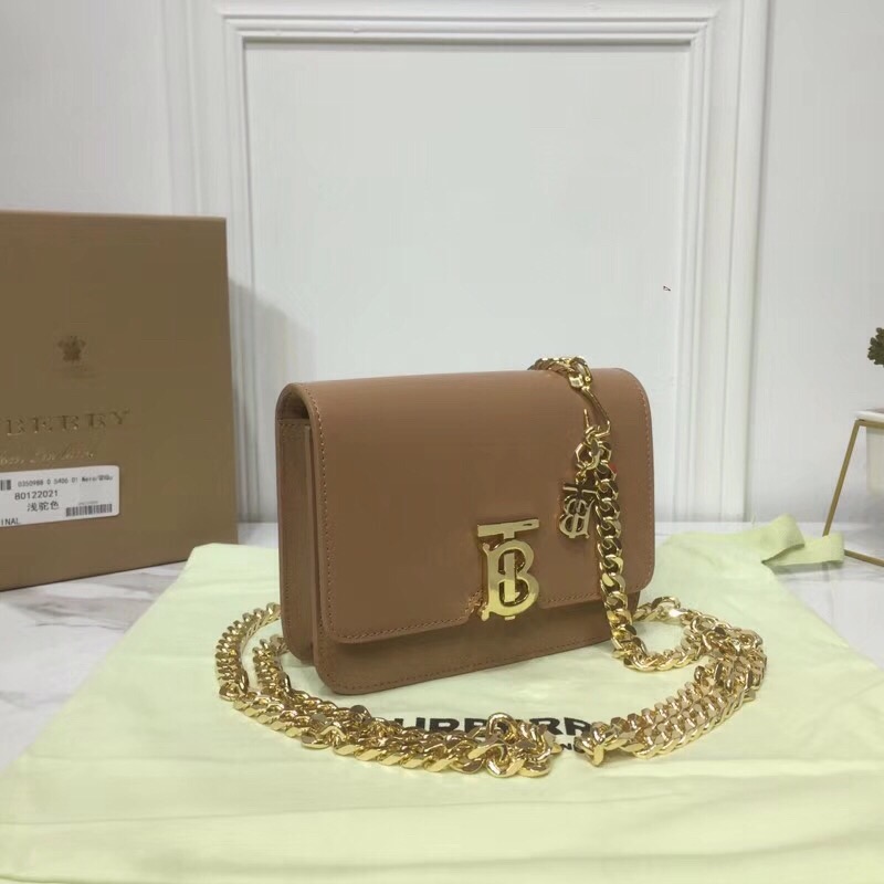 Burberry Tb Chain Belt Bag Brown For Women, Women’s Bags 6.6in/17cm