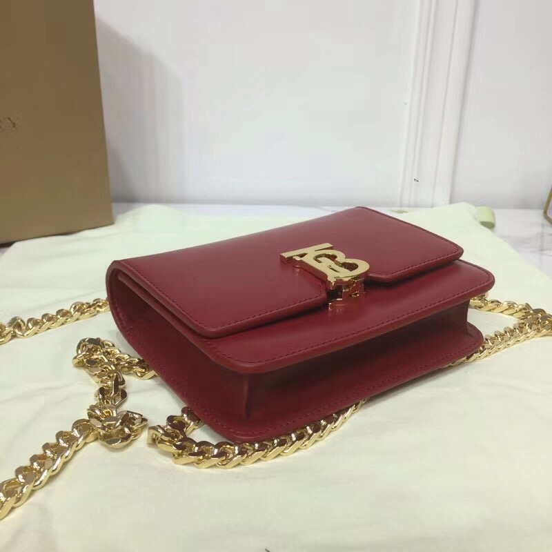 Burberry Tb Chain Belt Bag Red For Women, Women’s Bags 6.6in/17cm