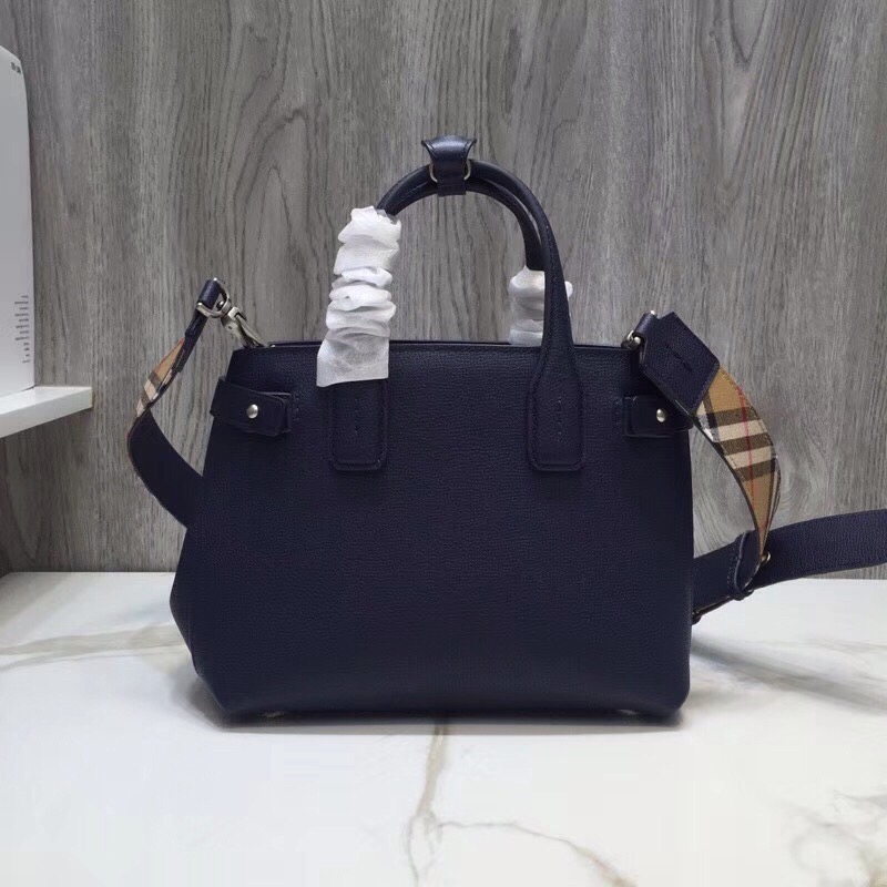 Burberry The Small Banner Bag Dark Blue For Women, Women’s Bags 10.6in/26cm