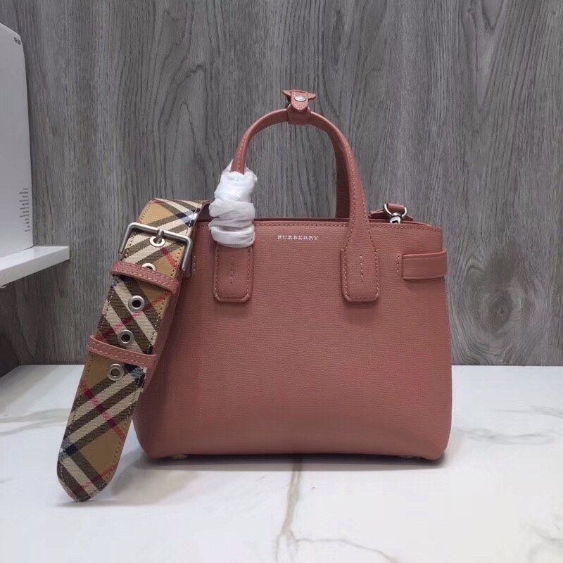 Burberry The Small Banner Bag Pink For Women, Women’s Bags 10.6in/26cm