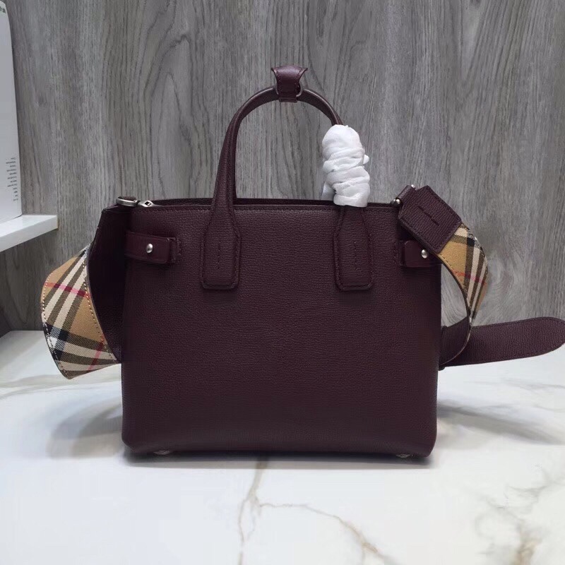 Burberry The Small Banner Bag Purple For Women, Women’s Bags 10.6in/26cm