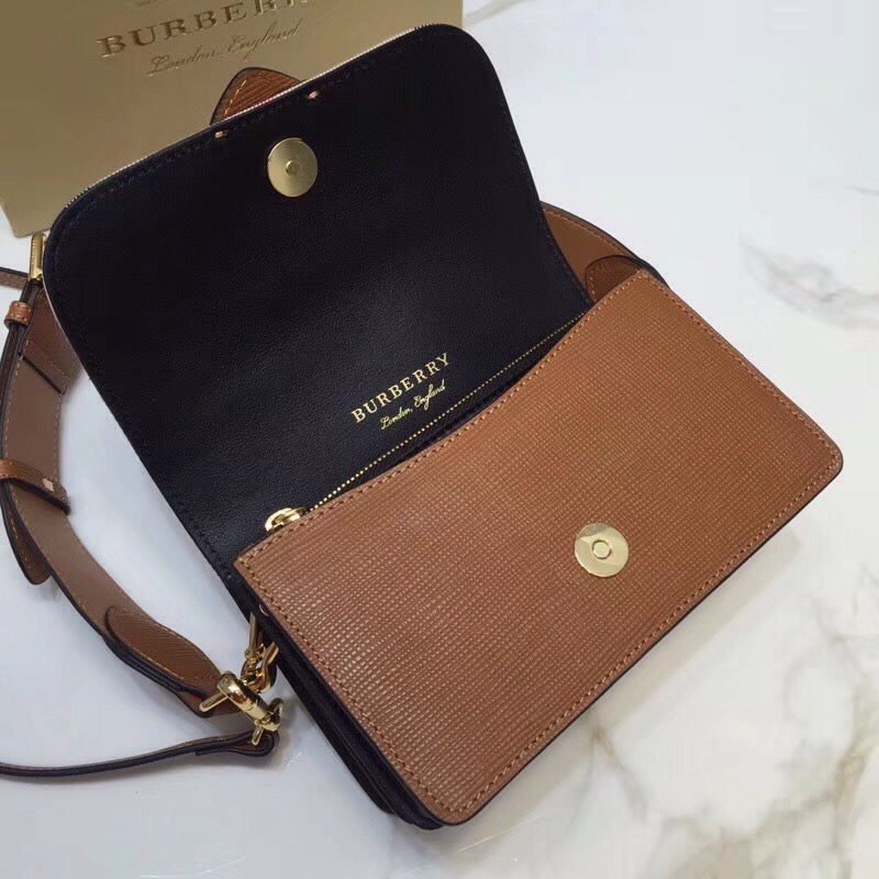 Burberry The Small Buckle Bag In House Check Brown For Women, Women’s Bags 7.5in/19cm