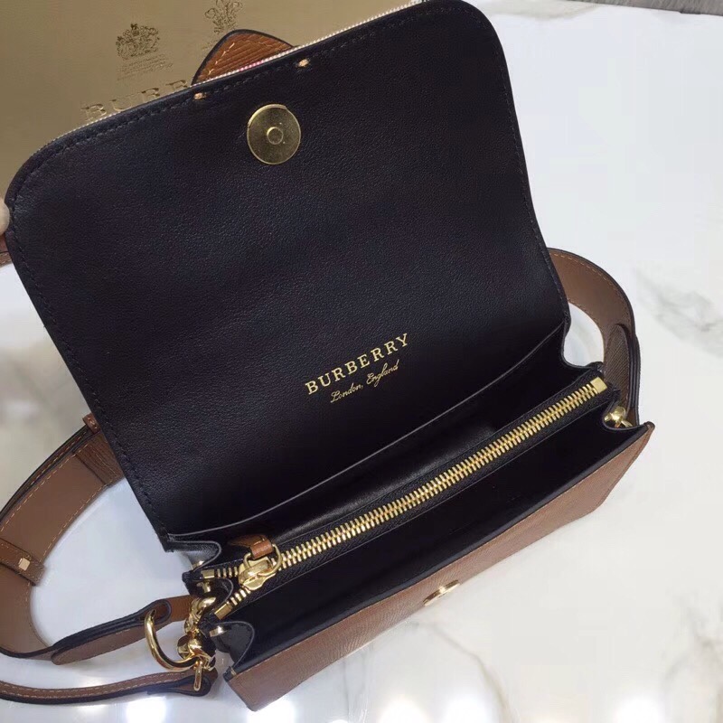 Burberry The Small Buckle Bag In House Check Brown For Women, Women’s Bags 7.5in/19cm