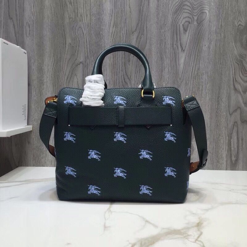 Burberry The Small Equestrian Knight Top Handle Belt Bag Green For Women, Women’s Bags 14in/36cm