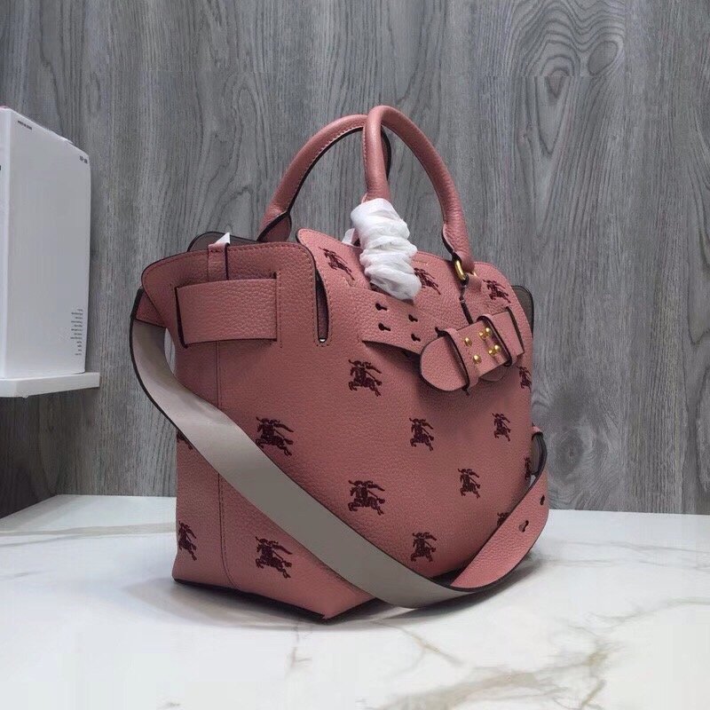Burberry The Small Equestrian Knight Top Handle Belt Bag Pink For Women, Women’s Bags 14in/36cm
