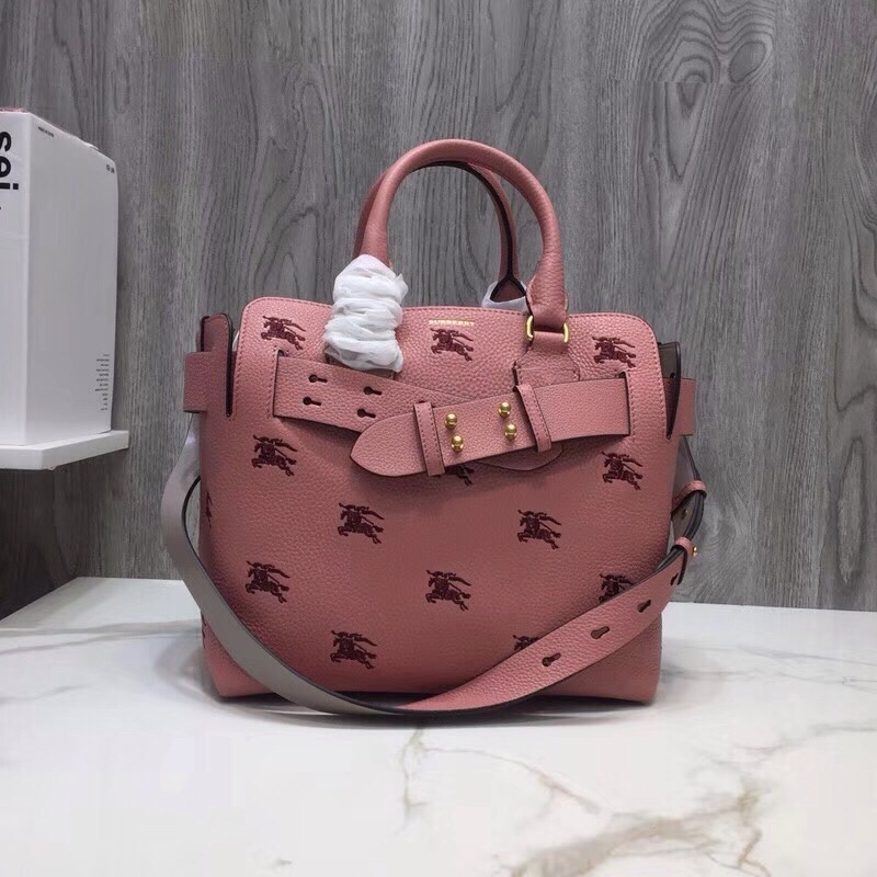 Burberry The Small Equestrian Knight Top Handle Belt Bag Pink For Women, Women’s Bags 14in/36cm