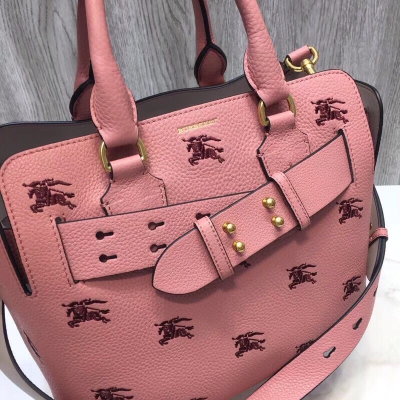 Burberry The Small Equestrian Knight Top Handle Belt Bag Pink For Women, Women’s Bags 14in/36cm