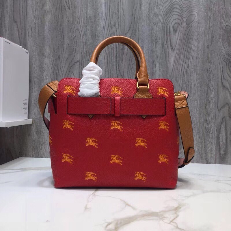 Burberry The Small Equestrian Knight Top Handle Belt Bag Red For Women, Women’s Bags 14in/36cm