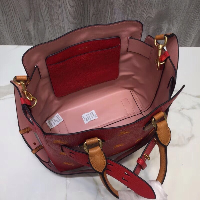 Burberry The Small Equestrian Knight Top Handle Belt Bag Red For Women, Women’s Bags 14in/36cm