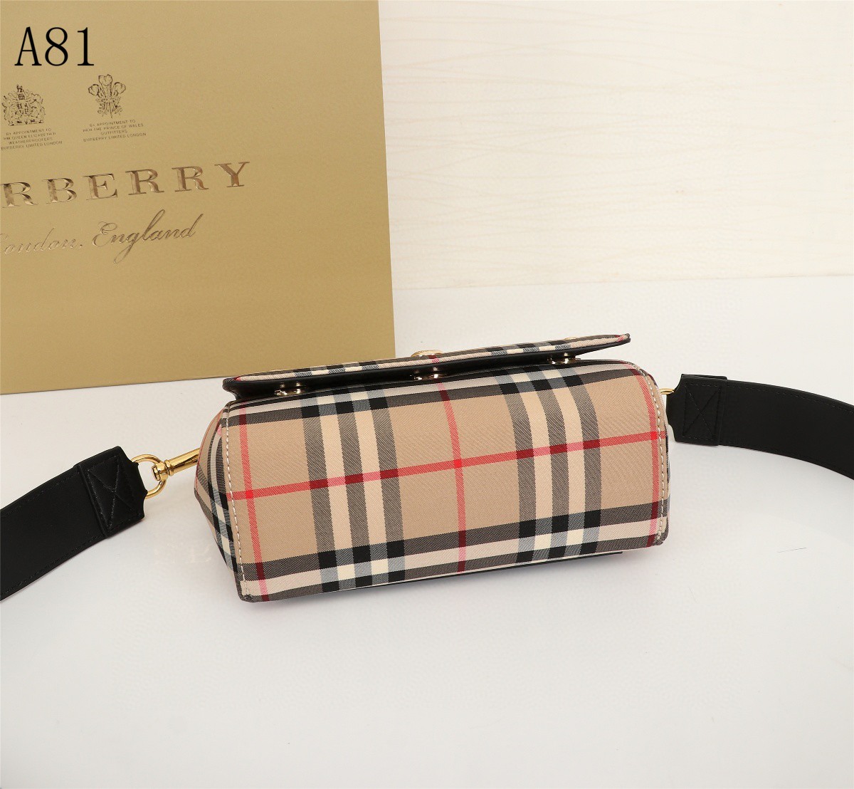 Burberry Vintage Check And Small Crossbody Bag Archive Beige For Women, Women’s Bags 7.1in/18cm 80264541