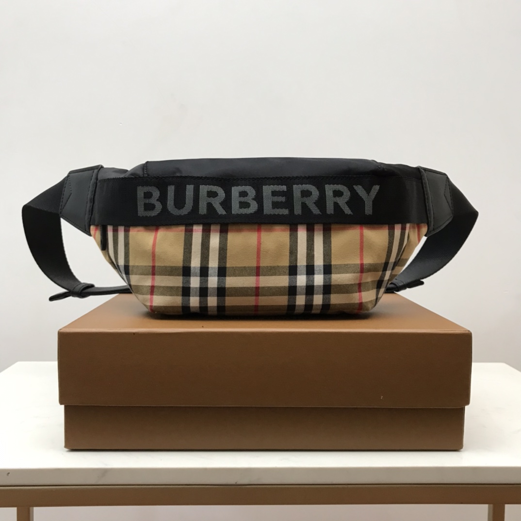 Burberry Vintage Check Nylon Sonny Bum Bag For Men, Men’s Bags 12.2in/31cm 80265571