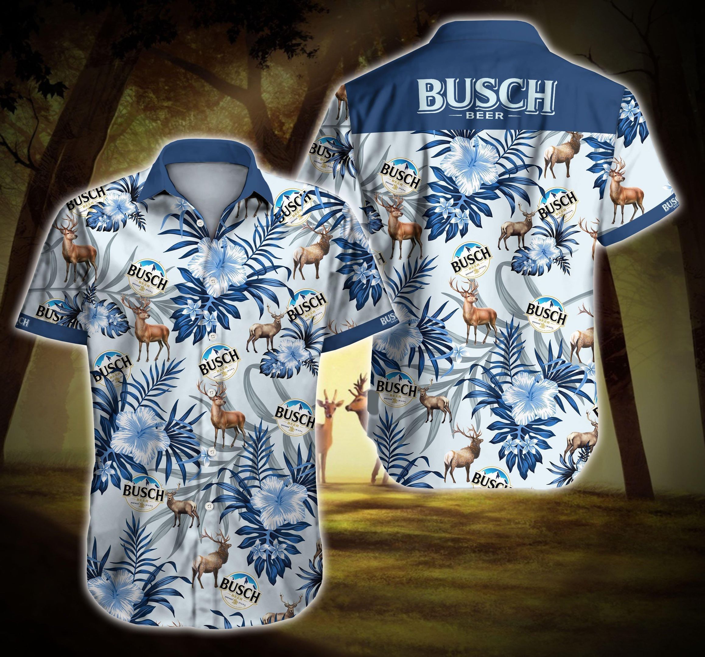 Busch Beer Hawaii Shirt Ver2 Summer Button Up Shirt For Men Beach Wear Hawaii Shirt Hawaiian Beach