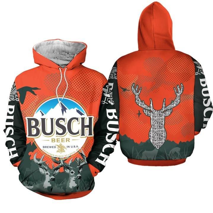 Busch beer logo deer all printed 3D Hoodie