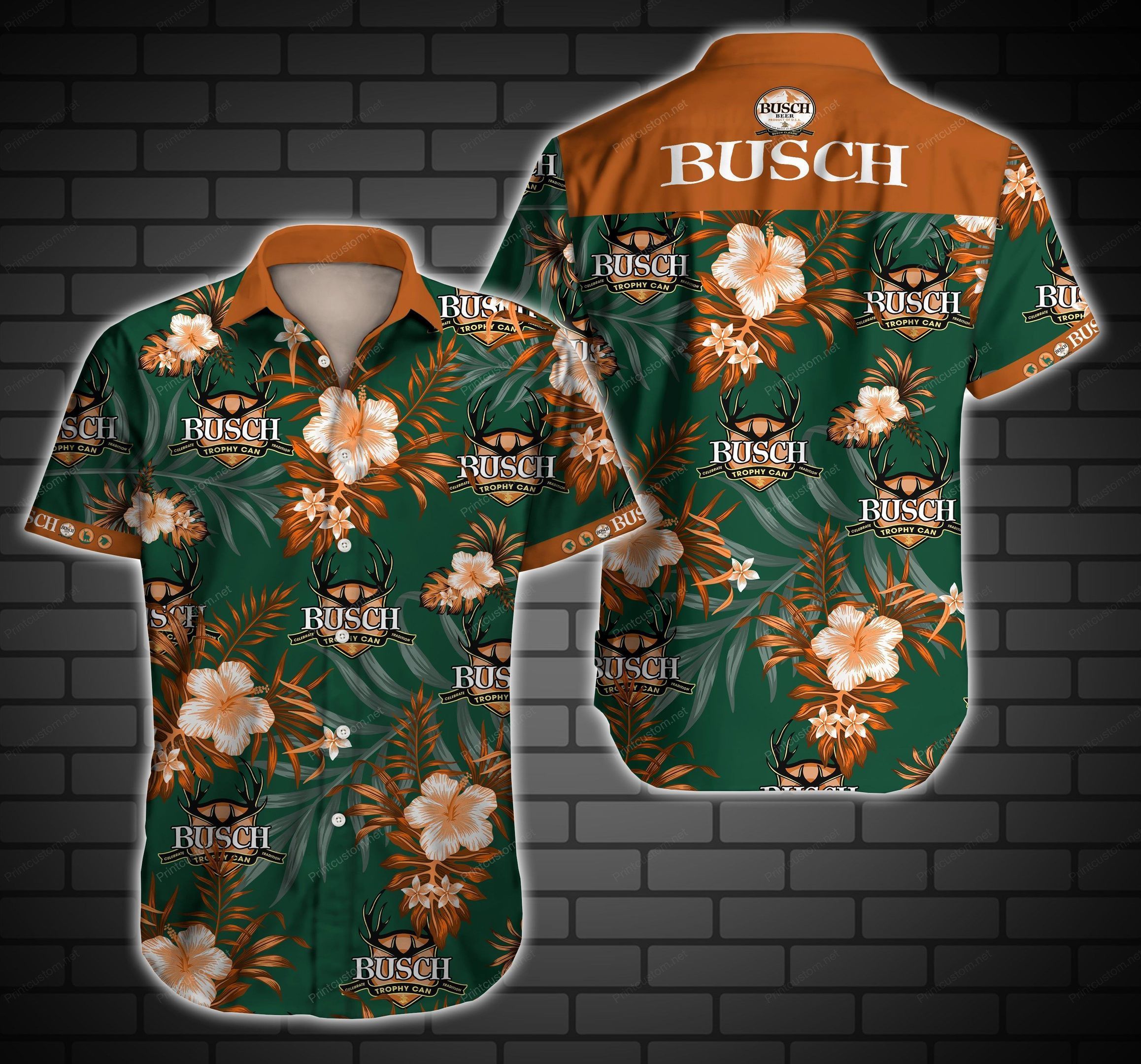 Busch Hawaii Shirt Ver Bhdwy Summer Button Up Shirt For Men Beach Wear Hawaii Shirt Hawaiian Beach