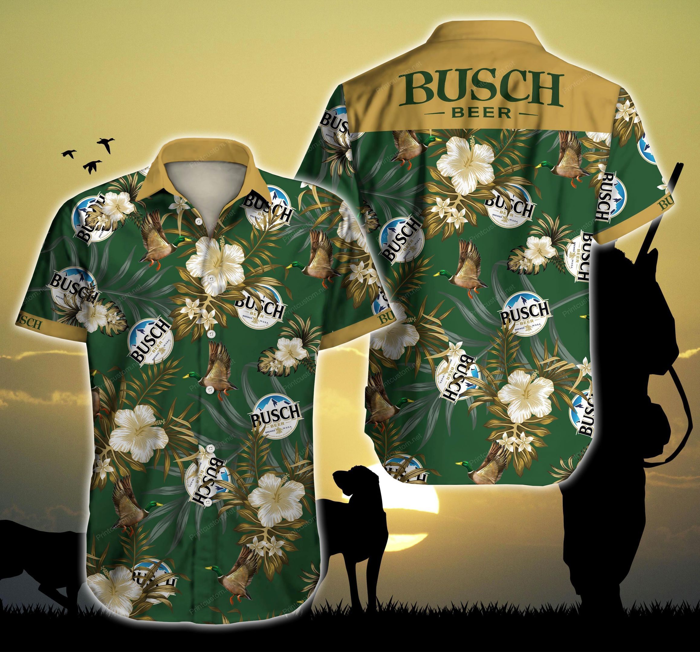 Busch Hunting Mallard Ver Hawaii Shirt