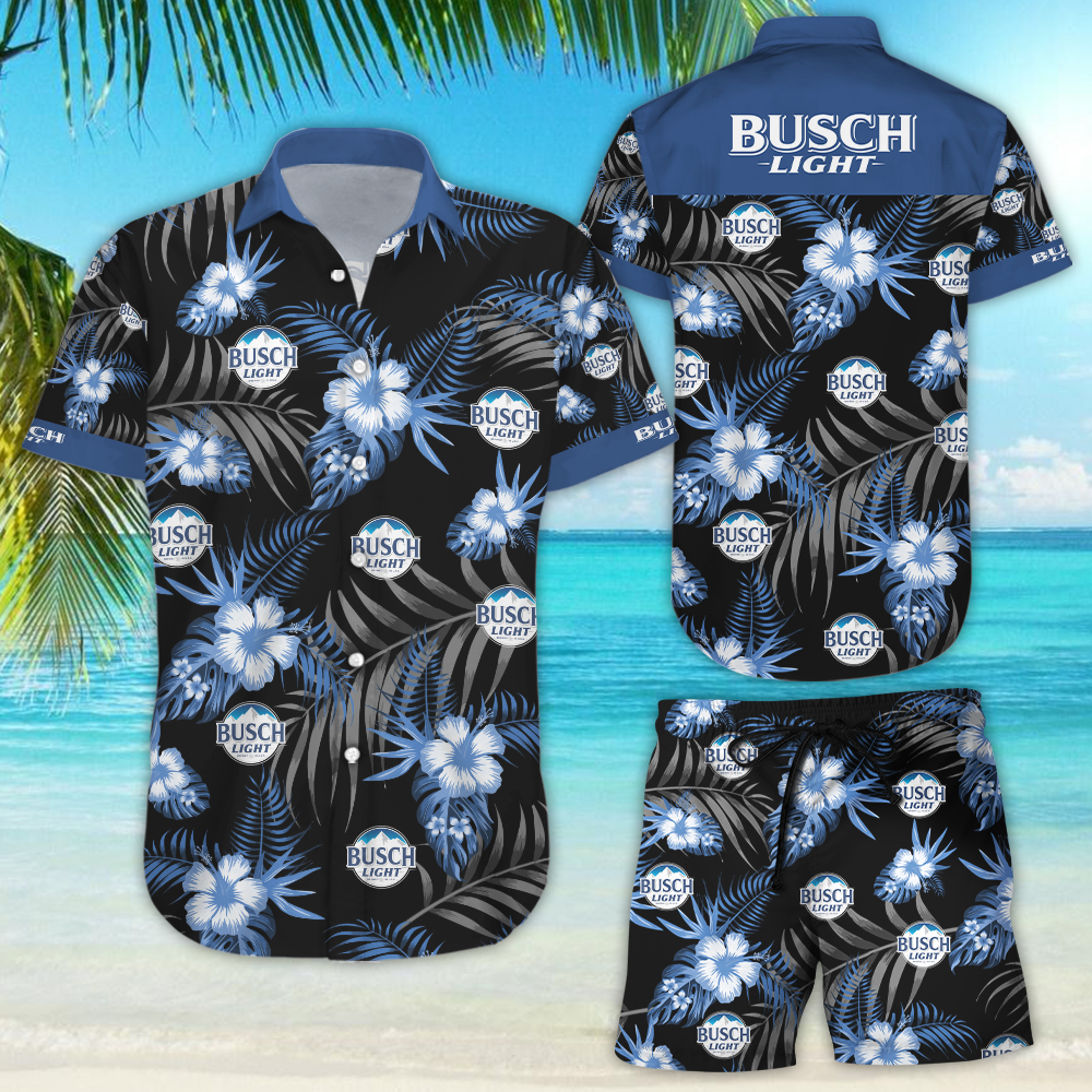 Busch Light Hawaiian Aloha Shirts V