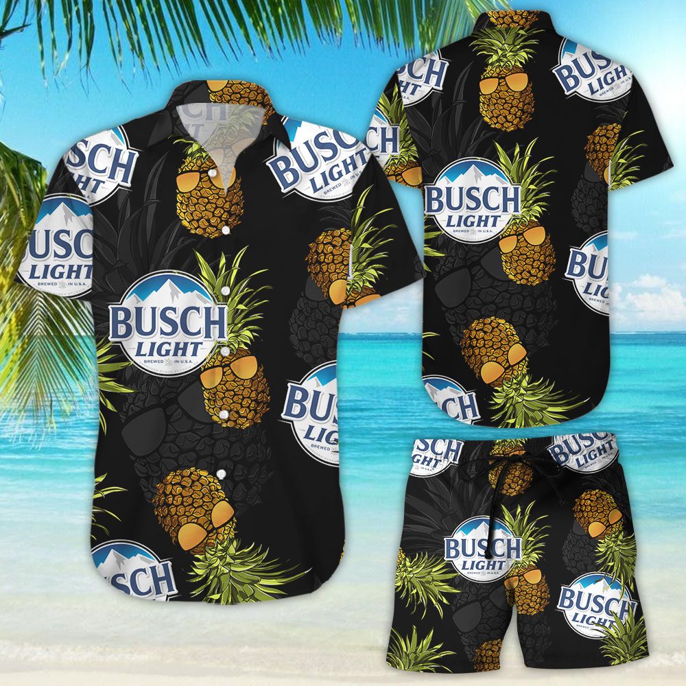 Busch Light Pineapple Hawaiian Shirt