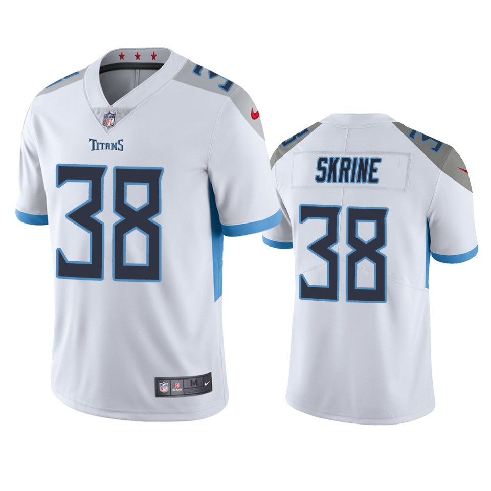 Buster Skrine 38 Tennessee Titans White Vapor Limited Stitched Jersey