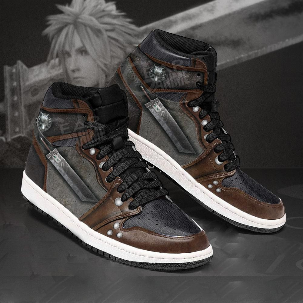 Buster Sword Sneakers FF7 Cloud Anime High Top Air Jordan Sneaker, Air Jordan Hightop