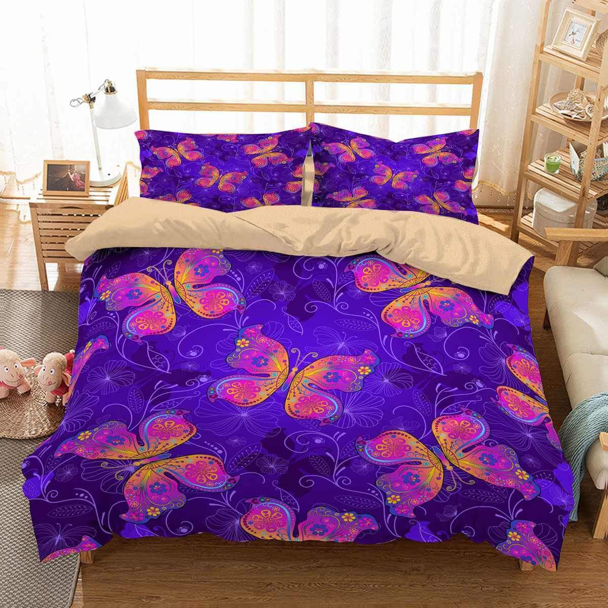 Butterflies 3D Customized Duvet Cover Bedding Set