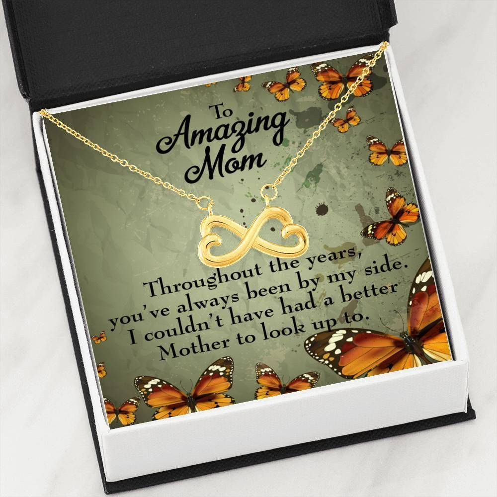 Butterfly Gift For Mom You’ve Always Been My Side Infinity Heart Necklace