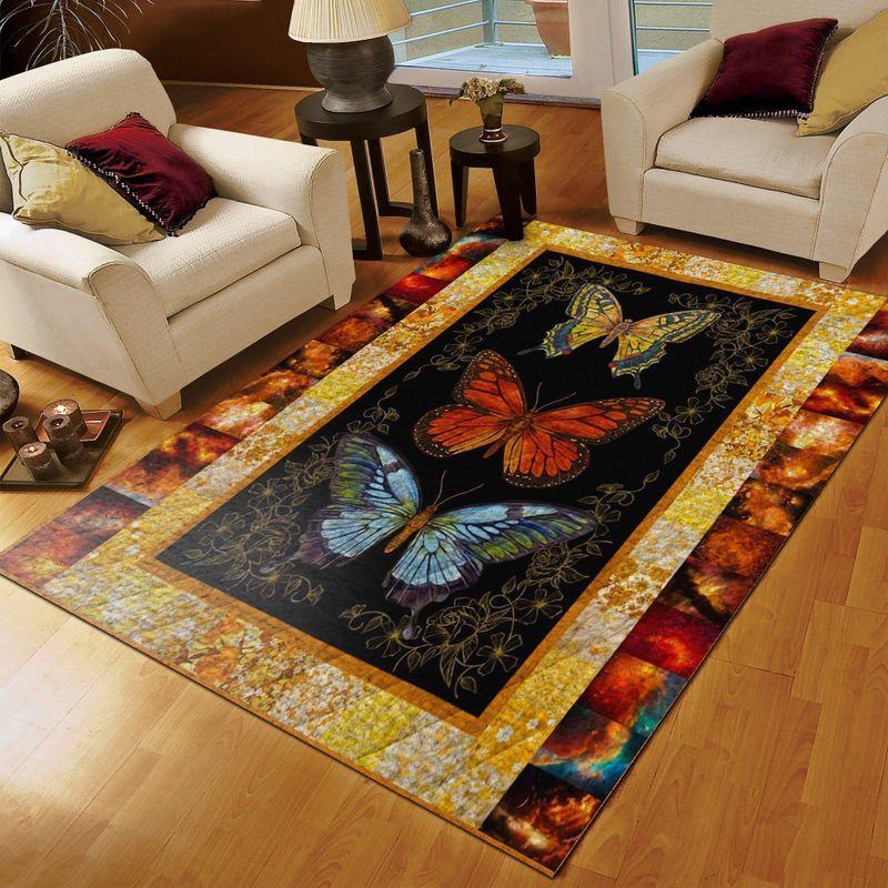 Butterfly Really Love Rectangle Rug