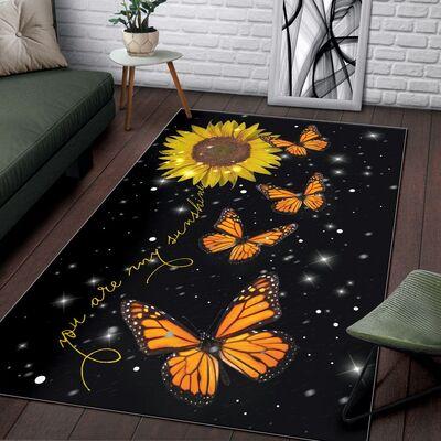 Butterfly Sunflower Limited Edition Rectangle Rug