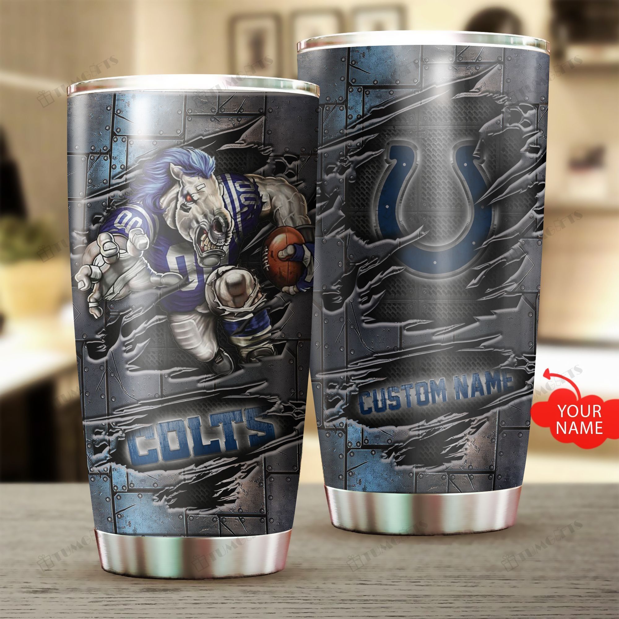 Buy Personalized Indianapolis Colts Football Club Custom Stainless Steel Tumbler